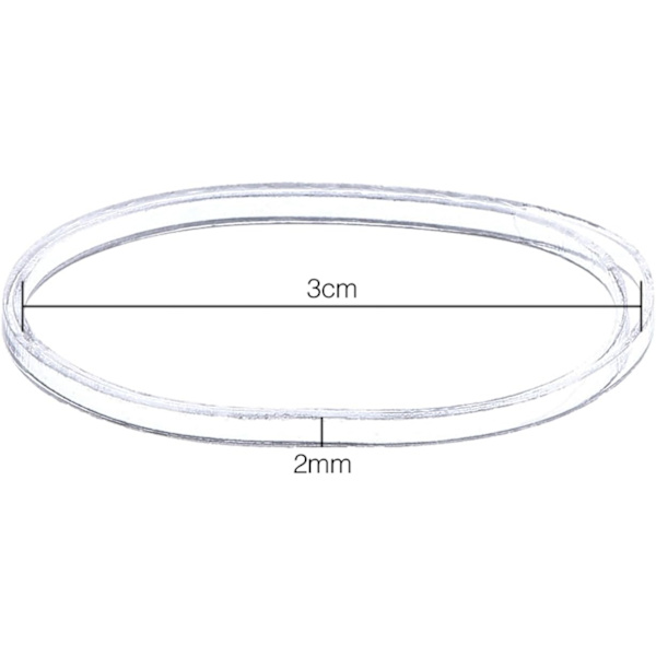 Gummiband för hår, 1000 stycken (transparenta)