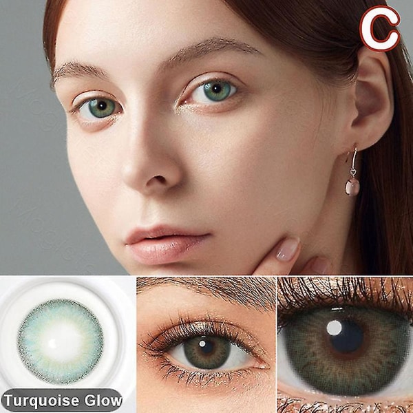 Flerfärgade linser Kontaktlinser Färgade kontaktlinser Grön färgkontaktlinser C