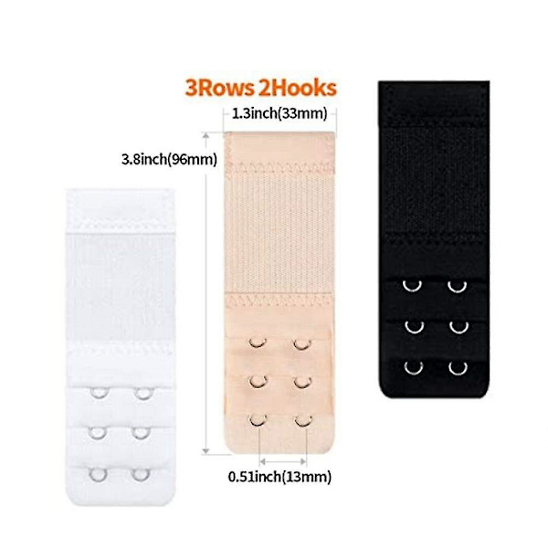 21 stk. bh-tilbehør, 6 stk. bh-forlængere + 6 stk. bh-stropholdere + 9 stk. bh-clips
