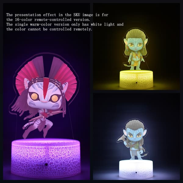 Chibi Male Cartoon Character LED Night Light, Fire & Ash Decorative Lamp