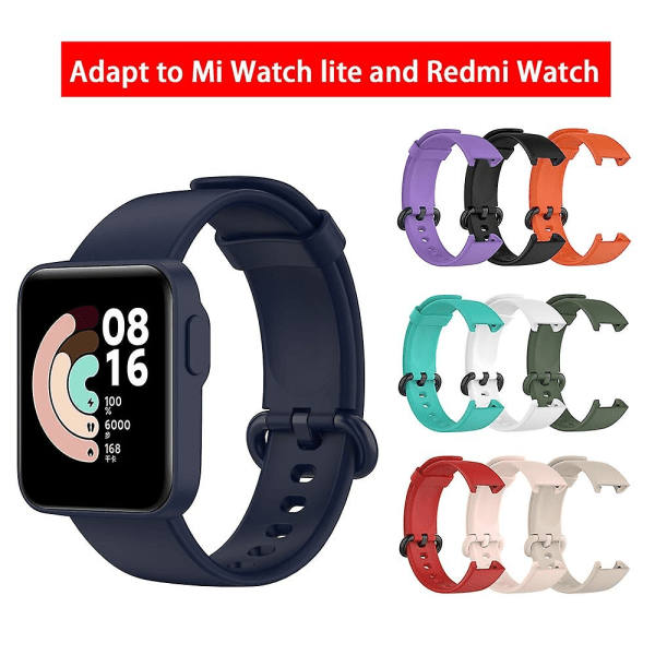 Erstatningssilikonrem for Xiaomi Mi Watch Lite armbånd Smartklokke Rem for Redmi Orange