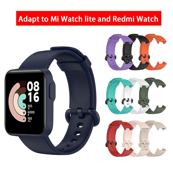 Vaihto silikonihihna Xiaomi Mi Watch Lite -kellonauhalle Smart Watch Ranneke Redmille Dark Green