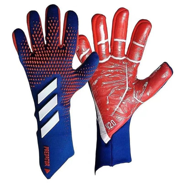 Professionelle Vandtætte Silikon Gummi Anti-Slip Handsker Latex Voksne Børn Fodbold Målvogter Handsker #1 blue and red 6