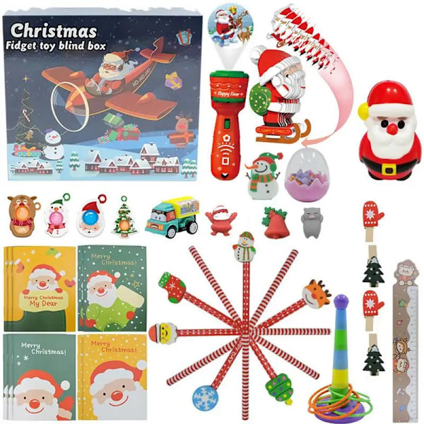 Julkalender Nyår 24 Dagar Julnedräkning Julkalendrar Julgåvor för Pojkar Flickor Vuxna style 2
