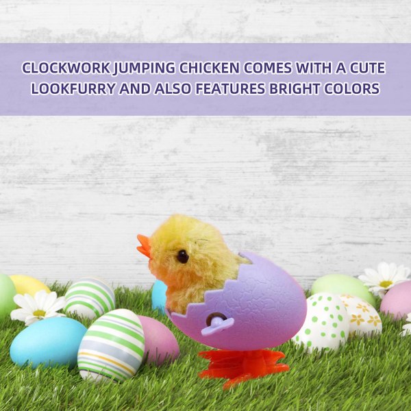 Easter Bounce Chick Broken Shell Chicken Flerfarget plast + plysj interaktive leker shape 5