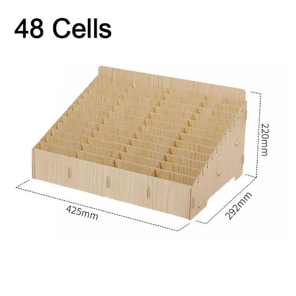 Treblyant Blyantstativ Enkel Blyantboks Flere Penner Organizer Oppbevaring for Skrivebord Skole Kontor Klasserom Teak 12 cells