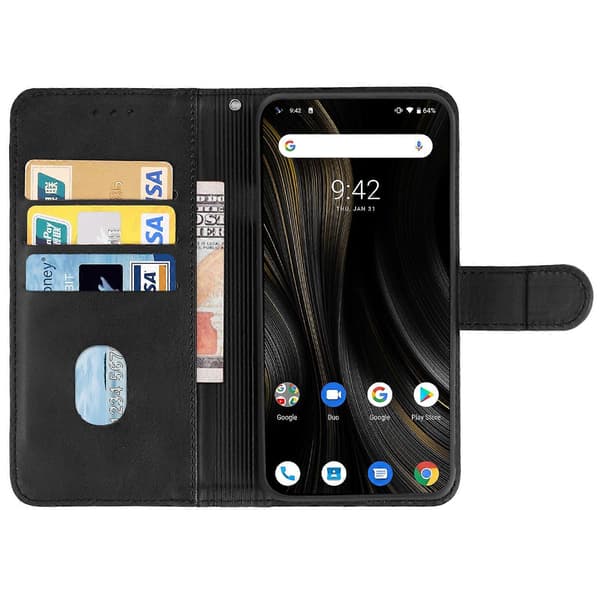 Läderfodral för UMIDIGI Power 3 (brun) Black