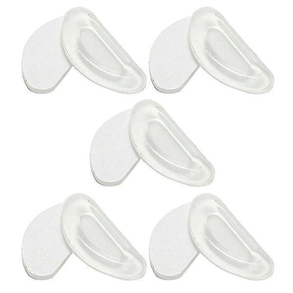 5 par selvklebende anti-skli silikon nesepute for brillebriller