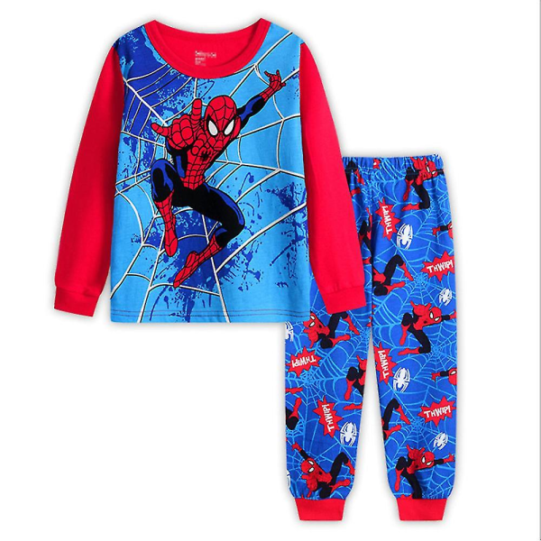 3-7 år Kids Spiderman Pyjamas Set Nattkläder Sovkläder Super Hero 5-6 Years