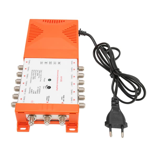 12-channel cascadeable distribution amplifier A112C LTE filter 12-way splitter EU plug 230V