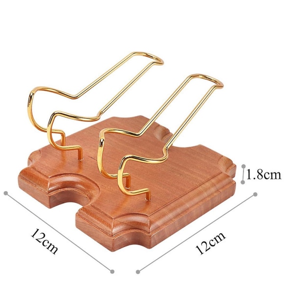 Tobaksrør Stativ - Rørtilbehør Rørstativ - Naturlig Massivt Træ Rørstativ Holder 1 stk 12*12*1.8cm
