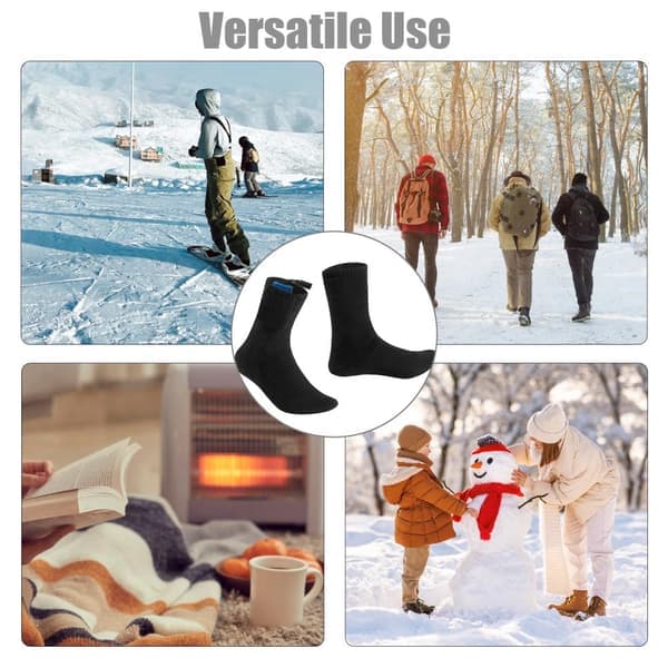 Battery Heated Thermal Socks, Rechargeable with 8 Hours Battery Life
