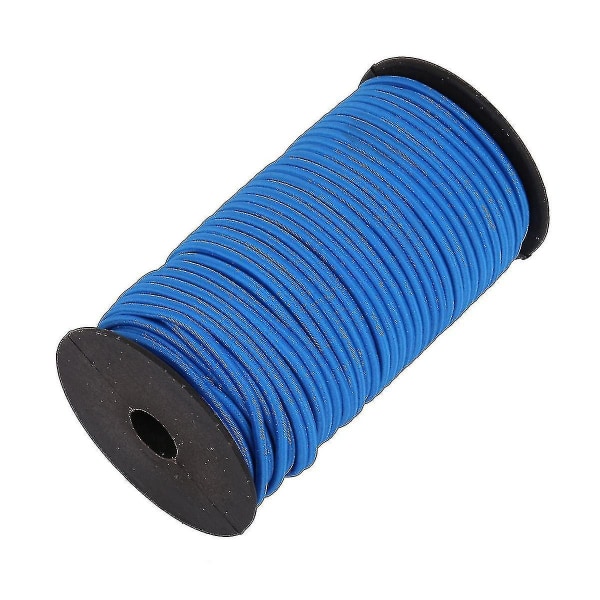 4 mm brett elastiskt band, rund elastisk sladd Blue 50m