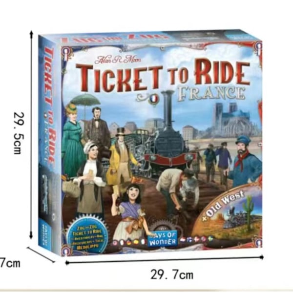 Engelsk og amerikansk version af hele serien af Ticket To Ride Europe brætspilkort
