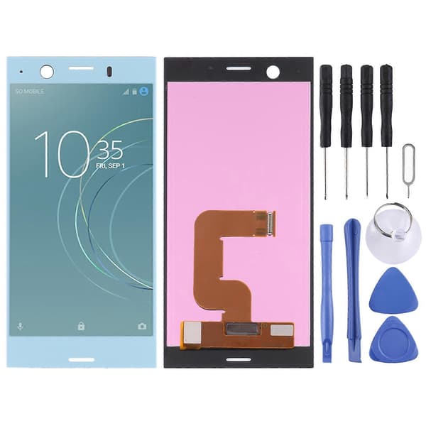 LCD-skærm til Sony Xperia XZ1 Compact med Digitizer Fuld Samling Blue
