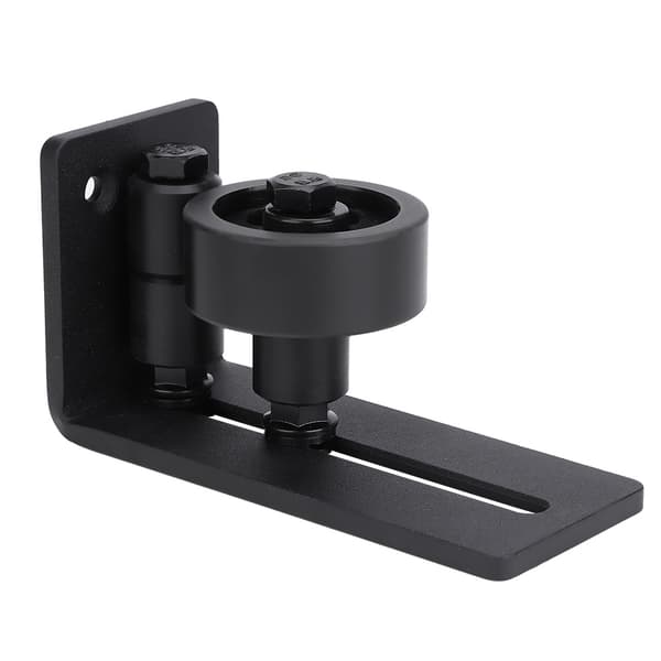 Adjustable Carbon Steel Floor Guide for Sliding Barn Door - Double Roller with a Small Roller