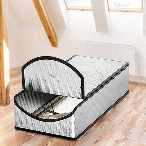 Isolationsskydd för vindstrappa 25x54x11 tum för nedfällbara trappor, reflekterande strålningsbarriär reflekterar 9 Silver