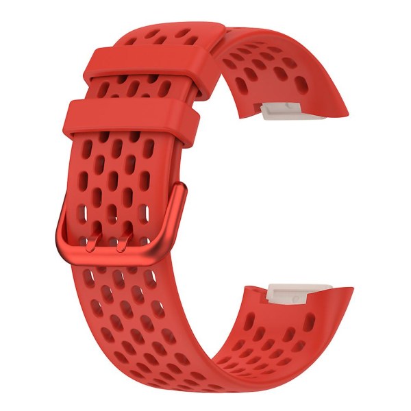 For Fitbit Charge 5 Erstatning Silikon Armbånd Watch Sports Band Rem 2023 Red