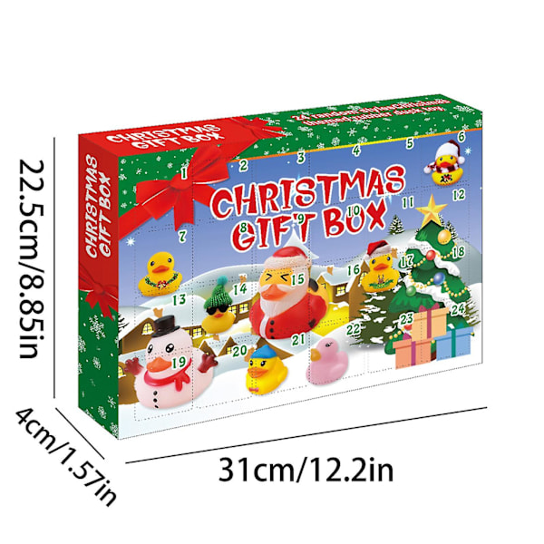 Adventskalender med 24 gummibader for gutter og jenter style 2
