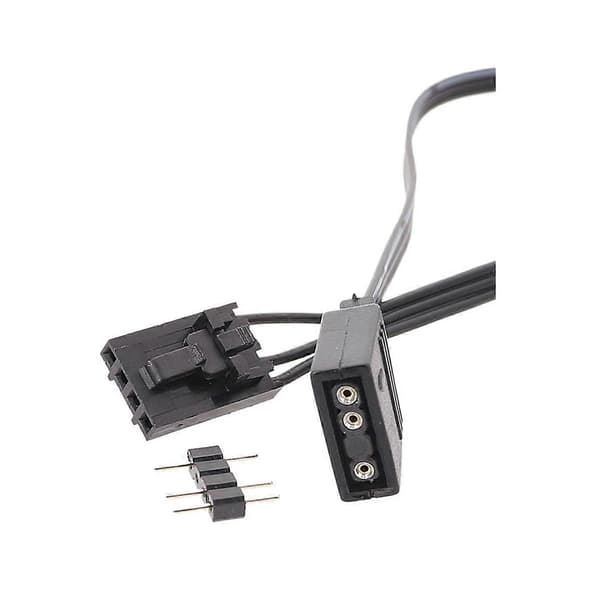 Til 4PIN RGB til Standard ARGB 3-Pin 5V Adapter Stik RGB Kabel 25cm Black