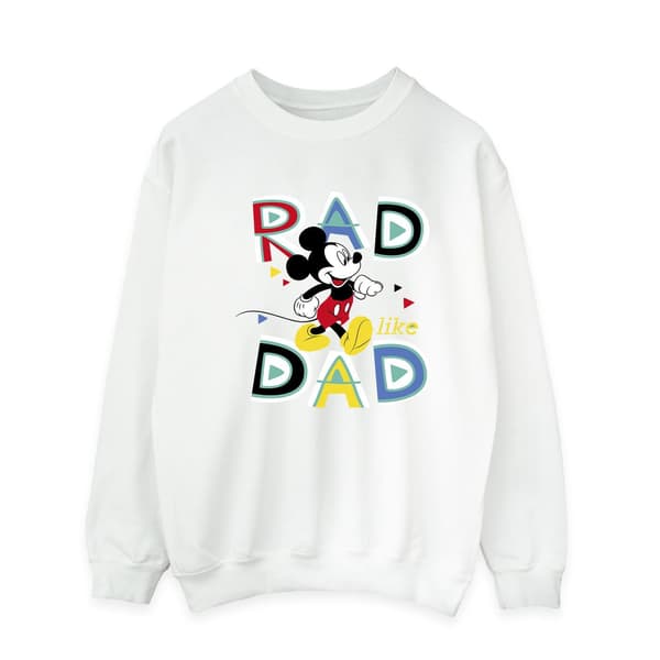 Disney Herr Mickey Mouse Rad Dad Sweatshirt S Vit White S