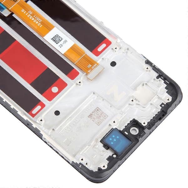 Til Oppo A58 4G Grade S LCD-skærm og Digitizer-samling + Ramme (uden logo)