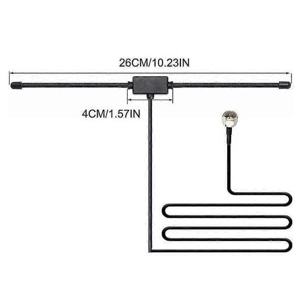 FM Dipolantenne med pluggkontakt for stereomottaker As shown