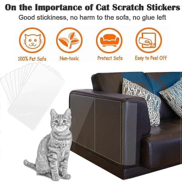 6-pack Repskydd Soffa Katt, 45 cm x 30 cm, Transparent Kattskydds Möbel
