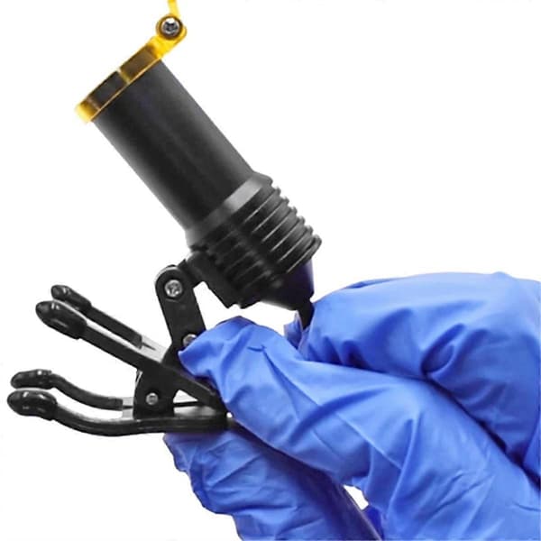 Dentallupe 5W LED Hodelykt Tannleger Hodelykt med Brilleklips Lupe Spotlight Illuminator UBS Lader EU PLUGG Black