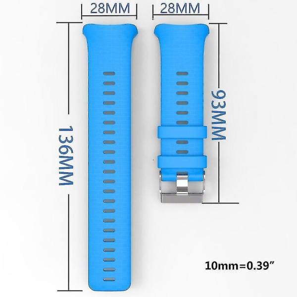 Til Polar Vantage V Holdbar rem Drop-proof armbånd Sweatproof Loop Armbånd blue