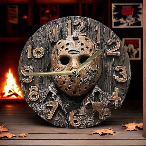 Väggklocka, Fredagen den 13:e Väggklocka Halloween Present Dekoration Kompatibel med Kontor Hem Sovrum