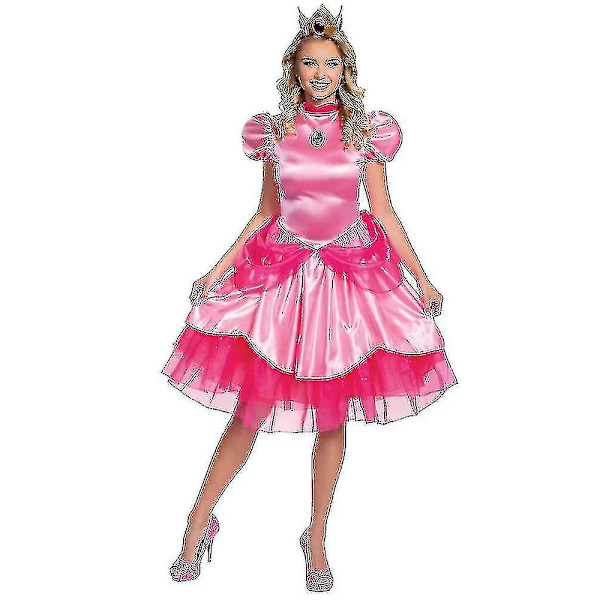 Kvinners Princess Peach Deluxe () Kostyme Medium