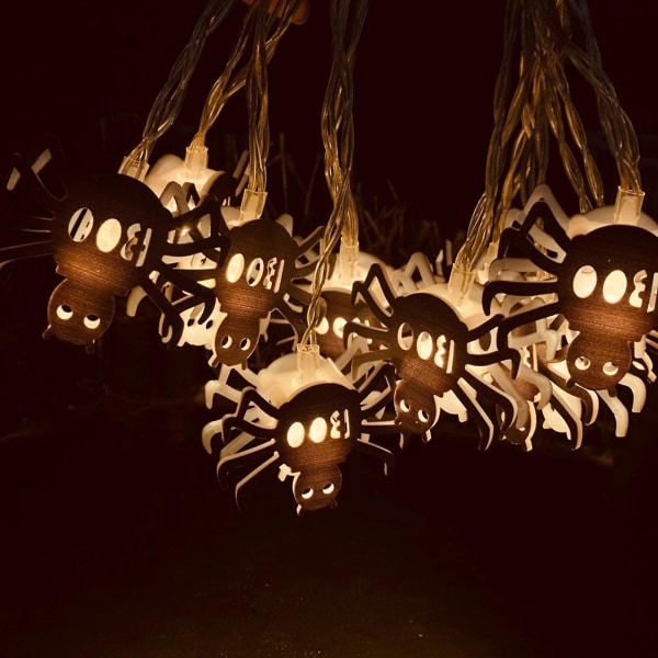 Halloween Lysstreng Funny Cute Skelet Spøgelse Græskar Bat Lys Scene Layout LED Lysstreng Lys Påske Spøgelse Dekoration F,300cm