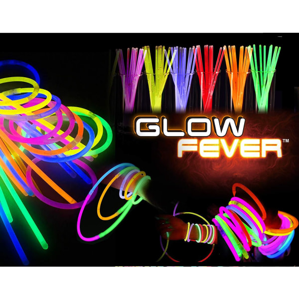 Glow Sticks Bulk 600ct 8inches Glow Armbånd DIY Halskjeder med 600 koblinger, for festfestivaler Raves Halloween tilbehør, multi