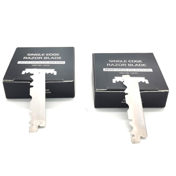 100 stk. Enkeltkants Razor Blades Holdbar Rustfrit Stål Halv Razor Blades Til Foldbar Ret Razor Ny