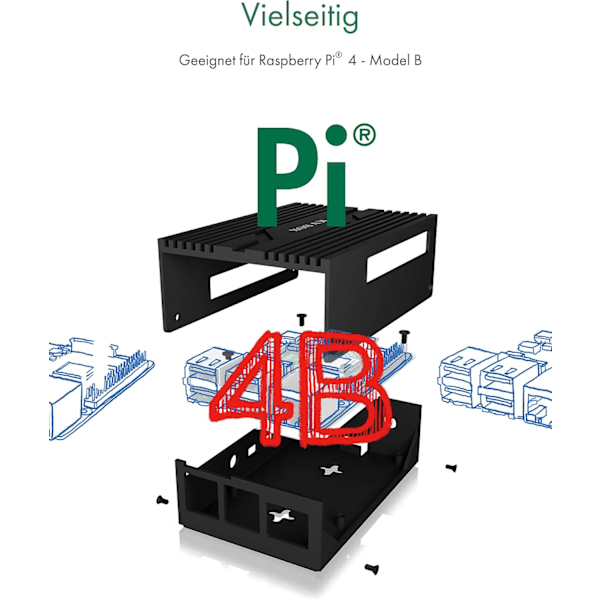 ICY BOX 60655 Beskyttelsesetui til Raspberry Pi 5