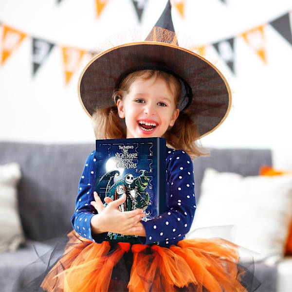 2024 Julekalender Julerækken Advent 24 Dage Gyser Ornament Dukke Halloween Mareridt Festartikler Til Børn Gaver (FMY) Rød Red 26 x 18 x 3cm
