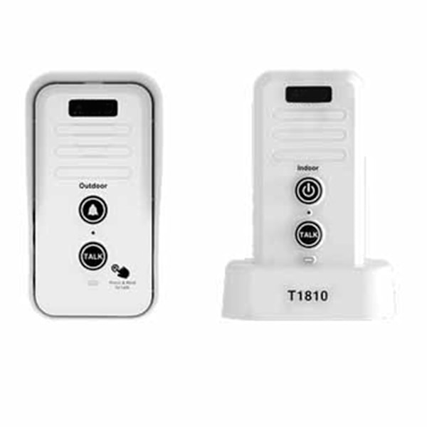 Wireless Intercom Doorbell 1500m Range Waterproof Rechargeable Home Intercom US Plug 100-240V