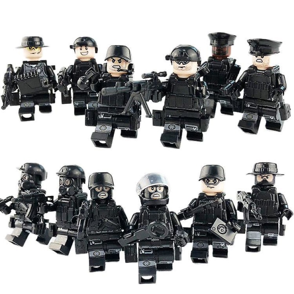 Swat Militära byggstenar Leksaker Minifigurer Set Set 2