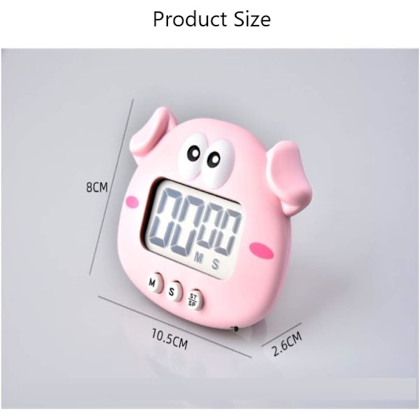 Kök Timer, Digital Klocka med Magnet, LCD Stor Skärm Visuell Klocka för Matlagning Bakning Sport Spel rosa pink 7.56 x 5.51 x 2.01 inches