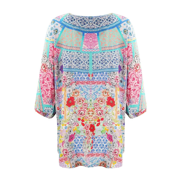 Inoa Dame Martinique Silkebluse 10 Flerfarget Multicoloured 10 UK