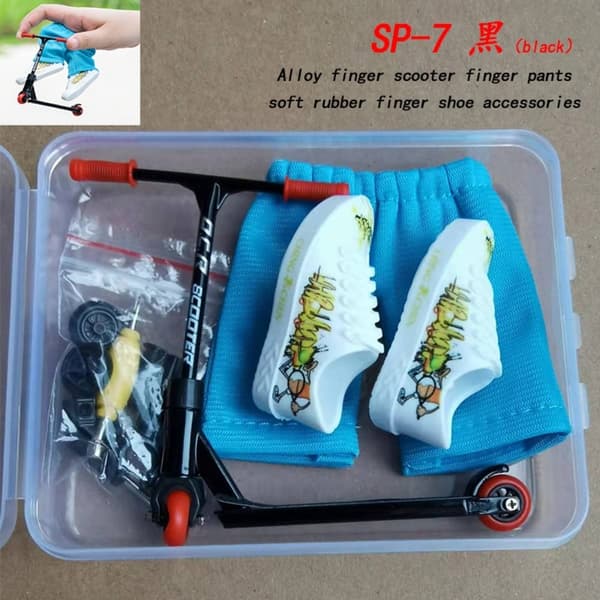 Finger Scooter Sæt Lille Finger Skateboard SORT - Perfekt Black