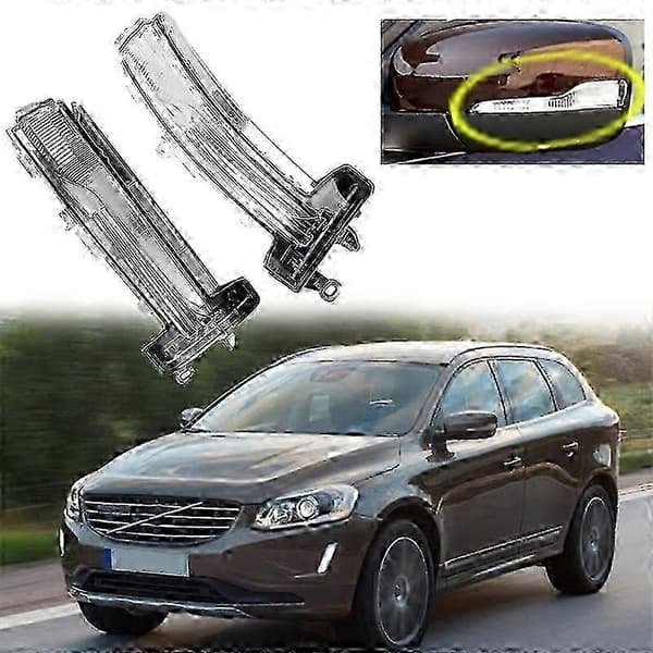 2013-2017 XC60 taustapeili integroidulla suuntavilkun valaistuksella White  black