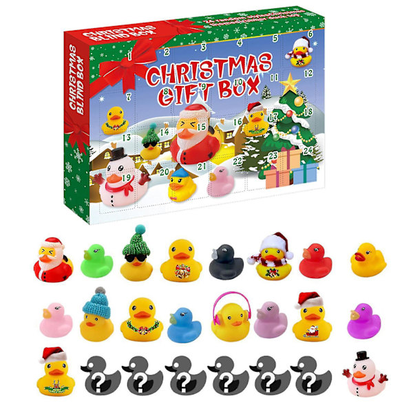 Adventskalender med 24 gummibader for gutter og jenter style 2