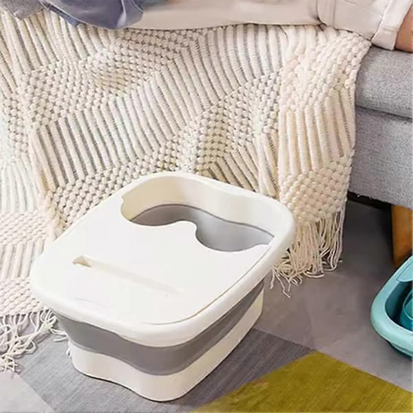 Fodbads Massage Spand, Sammenklappelig Balje, Spa Fod Hvid