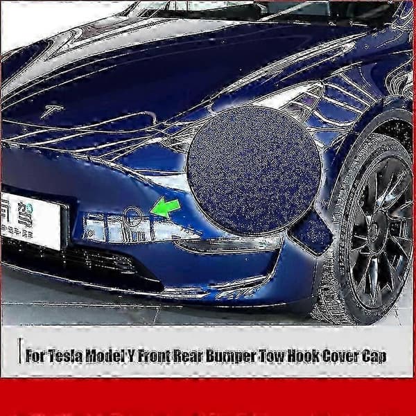 Højkvalitets Til Tesla Model Y Front Bagkofanger Træk Krog Dæk Hætte Bil Styling Modifikation Tilbehør front-red Y