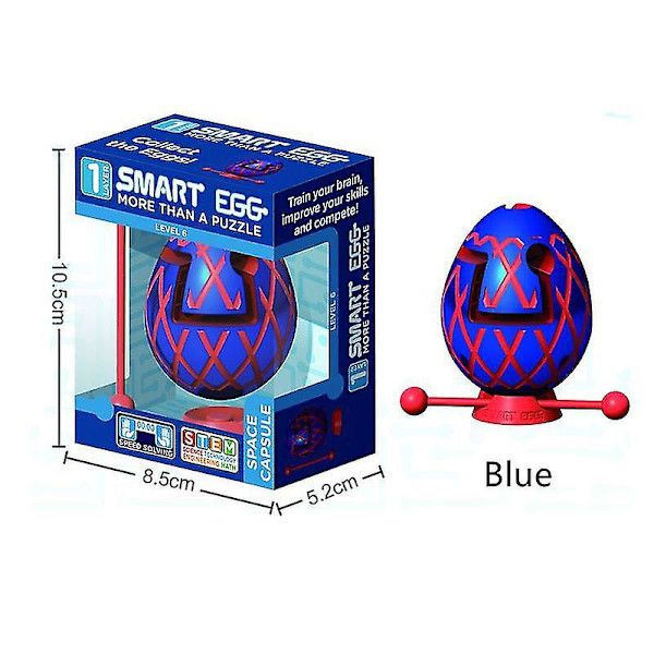 Labyrint-egg leketøy påskeegg barn pedagogisk ball magisk smart egg labyrint puslespill leker for barn gave Blue