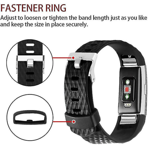 Vaihtohihnat yhteensopivat Fitbit Charge 2:n, Classic & Special Edition -malleille, säädettävät urheilurannekkeet, korkealaatuiset black Small
