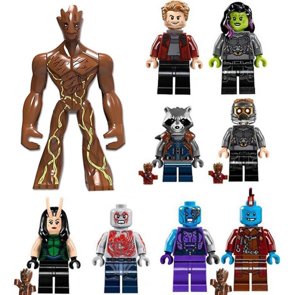 Marvel Avengers Guardians Of The Galaxy Byggeklosser Små mennesker Stort tre Mennesker Lucky Star Jue Liten partikkeldukke