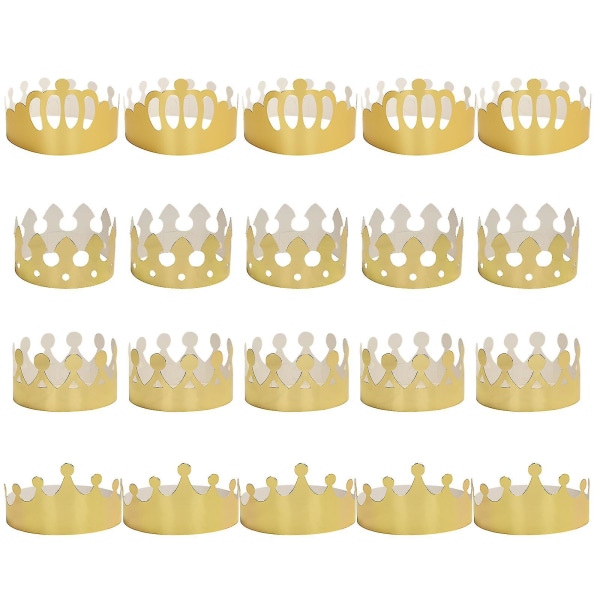 2023 New Paper Crown Festartikler Kongehatte 63 X 16 Cm Guld Fejring Bryllupsindretning Hot